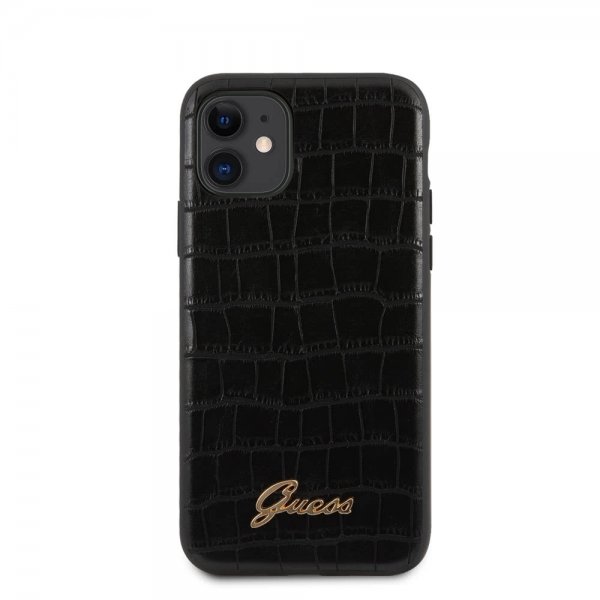 Guess iPhone 11 Cover Croco Sort