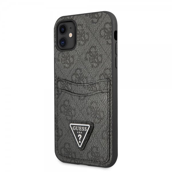 Guess iPhone 11 Cover Double Cardslot Metal Triangle Sort