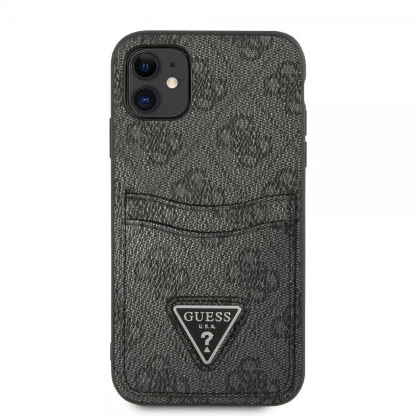 Guess iPhone 11 Cover Double Cardslot Metal Triangle Sort
