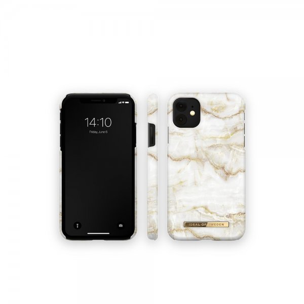Ideal of Sweden iPhone 11 Cover Fashion Case Golden Pearl Marble