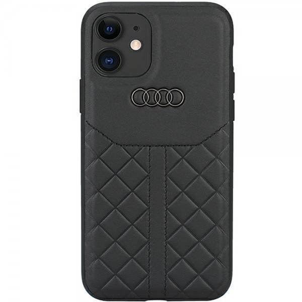 Audi iPhone 11 Skal Ægte Lædercover Sort