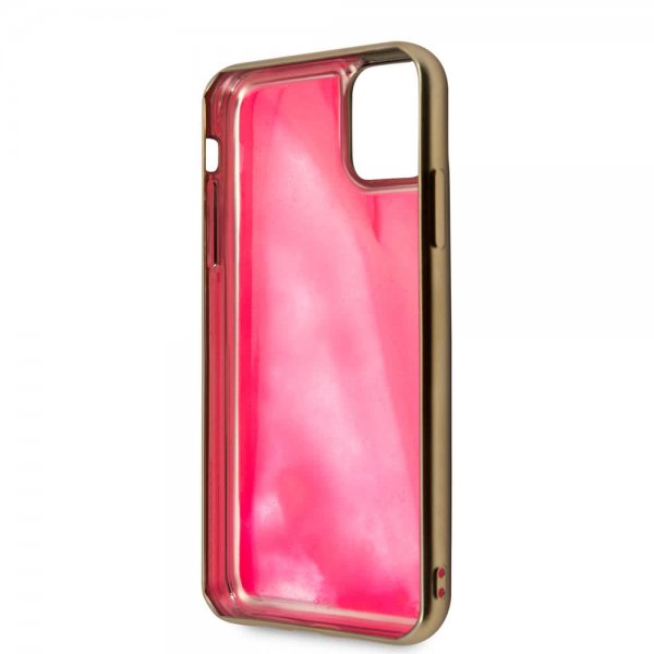 Guess iPhone 11 Cover Glow In The Dark Rosa Guld