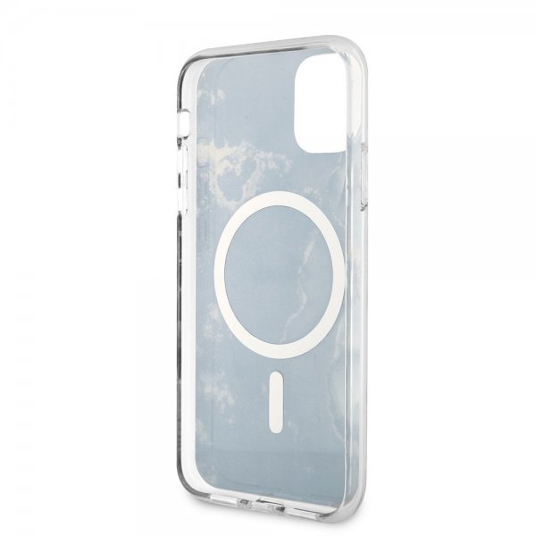 Guess iPhone 11 Cover Golden Marble MagSafe Sort