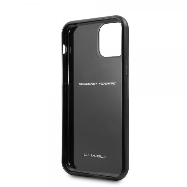 Ferrari iPhone 11 Cover Kulfibertekstur Sort