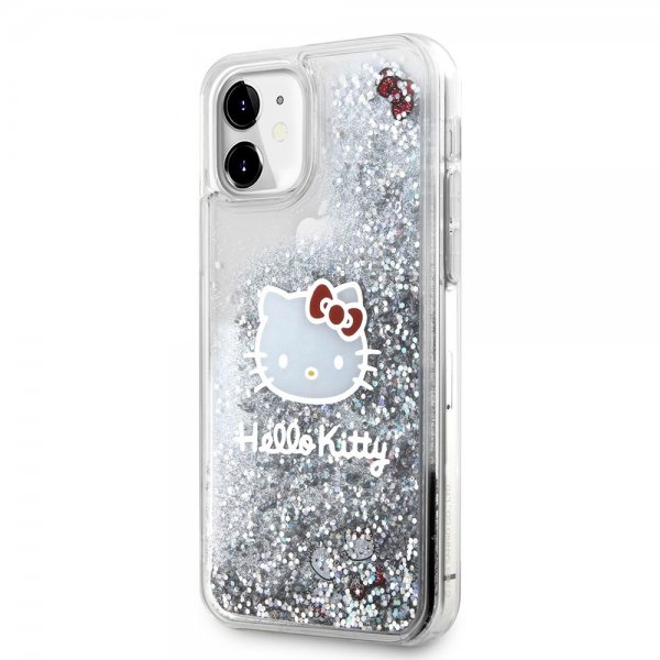 Hello Kitty iPhone 11 Cover Liquid Glitter Gennemsigtig