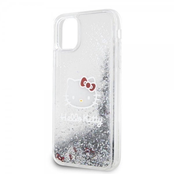 Hello Kitty iPhone 11 Cover Liquid Glitter Gennemsigtig