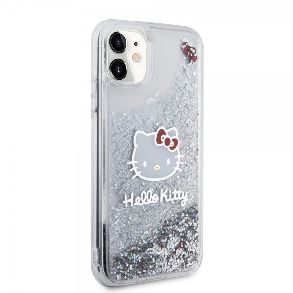 Hello Kitty iPhone 11 Cover Liquid Glitter Gennemsigtig