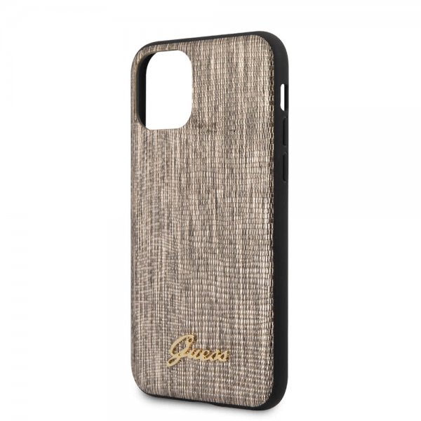 Guess iPhone 11 Cover Lizard Guld