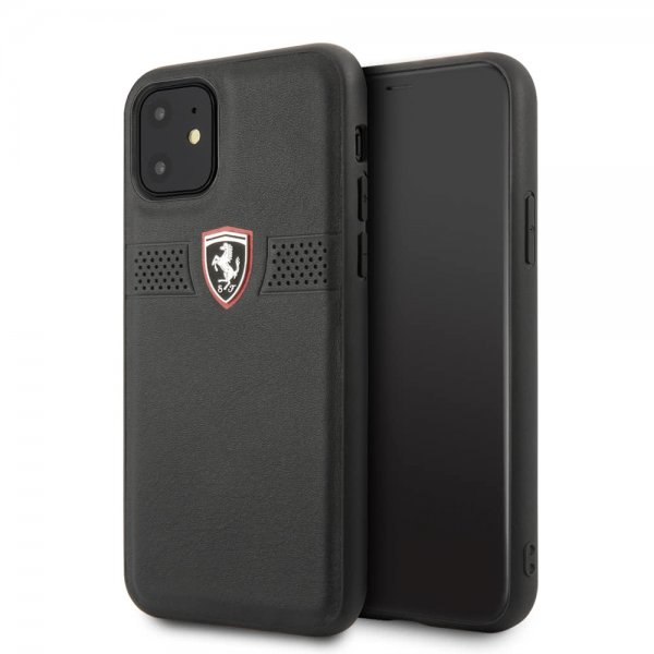 Ferrari iPhone 11 Cover Off Track med Logo Sort