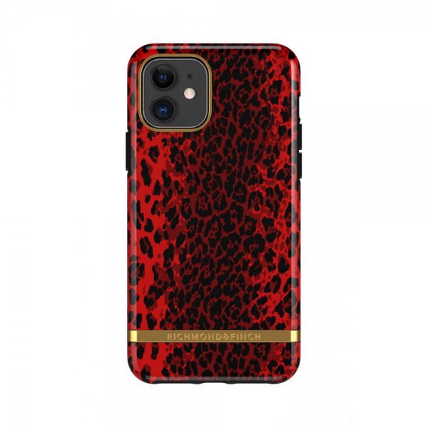 Richmond & Finch iPhone 11 Cover Red Leopard