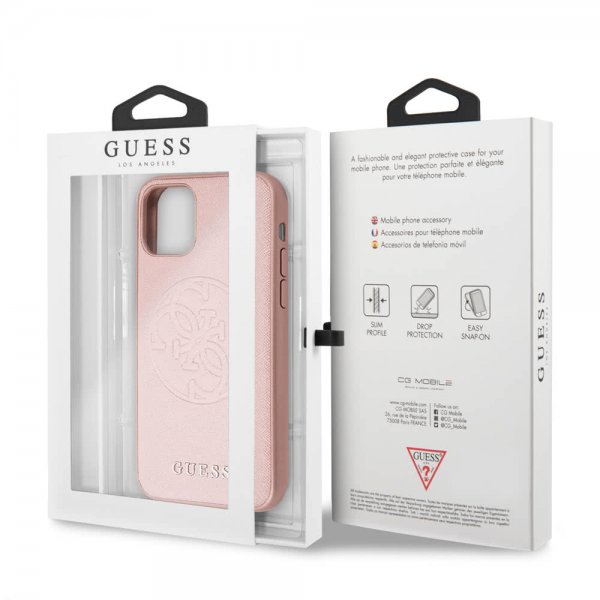 Guess iPhone 11 Cover Saffiano Rosaguld