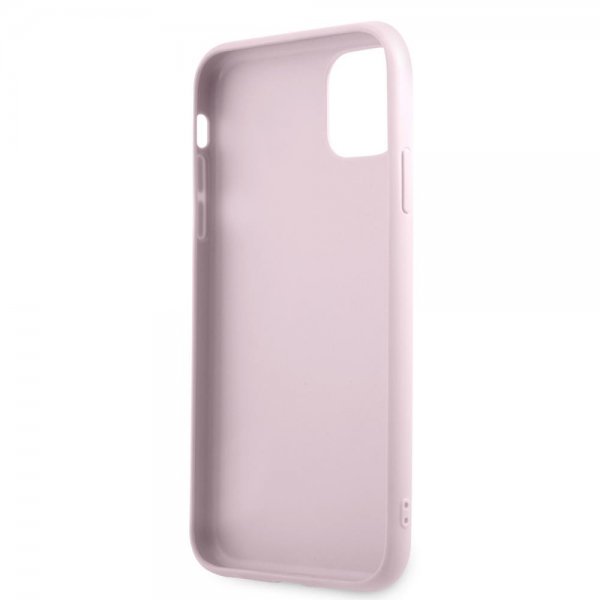 Guess iPhone 11 Cover Saffiano Metal Logo Lilla