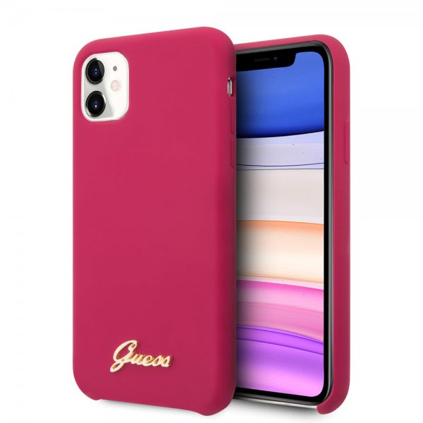 Guess iPhone 11 Cover Silikone Vintage Rød