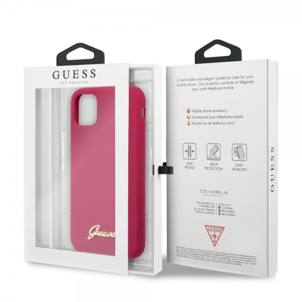Guess iPhone 11 Cover Silikone Vintage Rød
