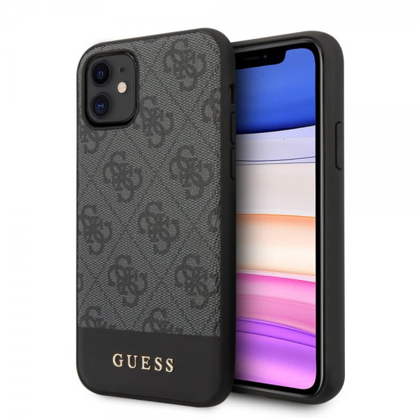 Guess iPhone 11 Cover Stripe Grå