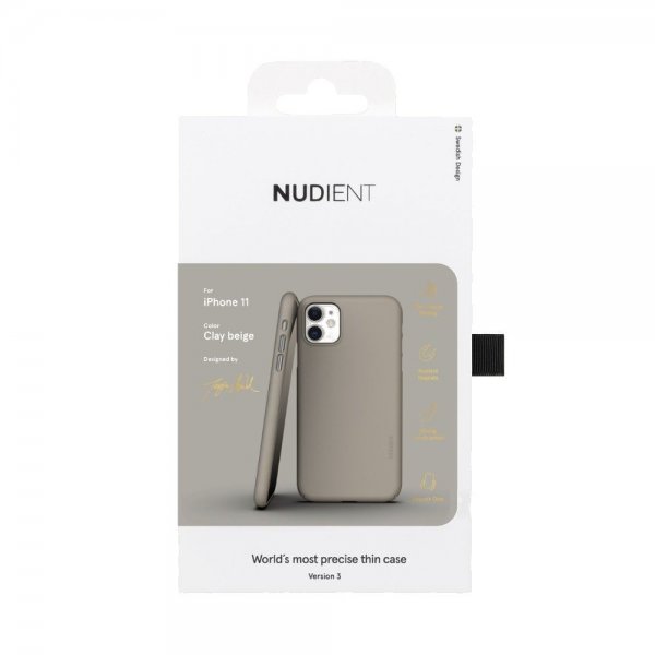 Nudient iPhone 11 Cover Thin Case V3 Clay Beige