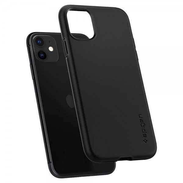 Spigen iPhone 11 Cover Thin Fit Pro Sort