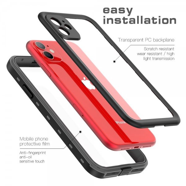 Redpepper iPhone 11 Cover Vandtæt IP68 Sort