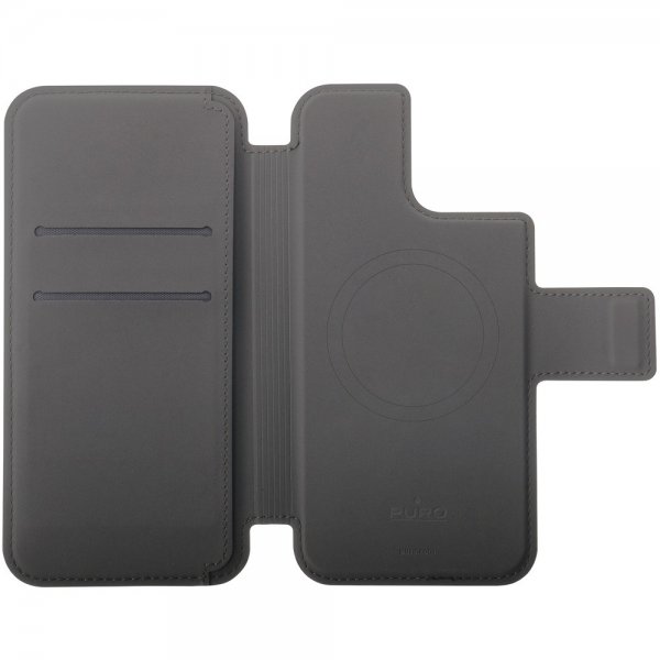 Puro iPhone 12/12 Pro/13/14/15 Cover MagSafe Folio Sort