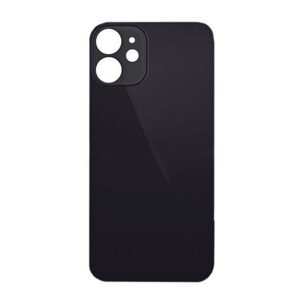 iPhone 12 Bagside Glas med Selvklæbende tape - Sort