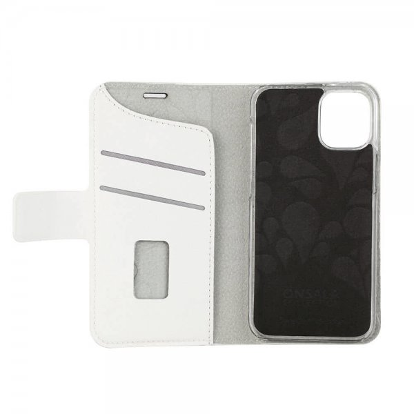 Onsala iPhone 12 Mini Cover Fashion Edition Aftageligt Cover Saffiano Hvid