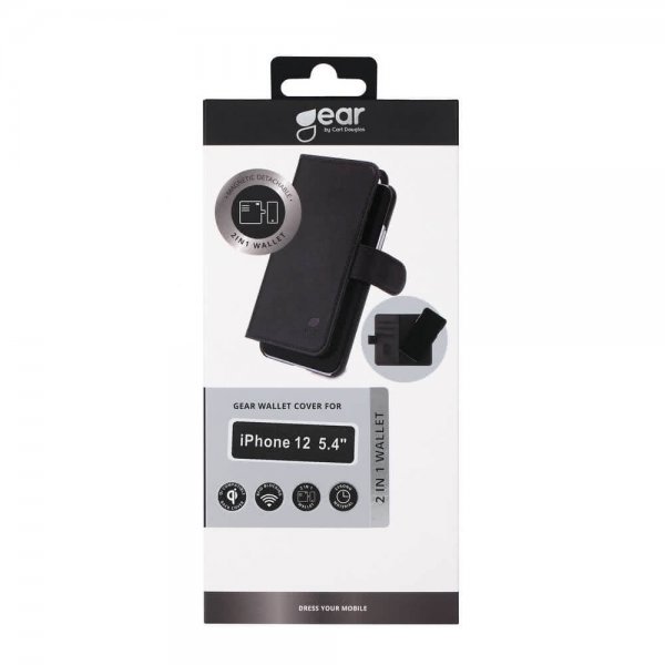Gear iPhone 12 Mini Cover Aftageligt Cover Sort