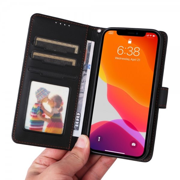 Betopnice iPhone 12/iPhone 12 Pro Etui med Aftageligt Cover 005 Sort