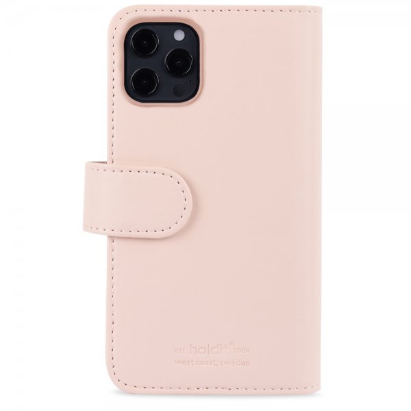 holdit iPhone 12/iPhone 12 Pro Pung Etui Wallet Case Extended Magnet Aftageligt Cover Blush Pink