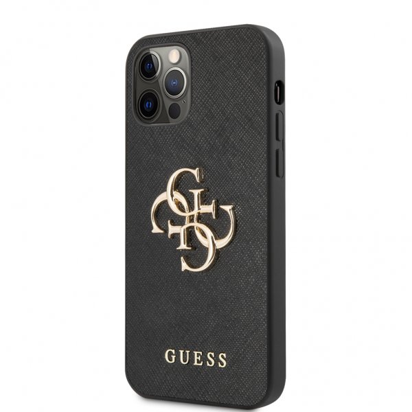 Guess iPhone 12/iPhone 12 Pro Cover 4G Logo Saffiano Sort