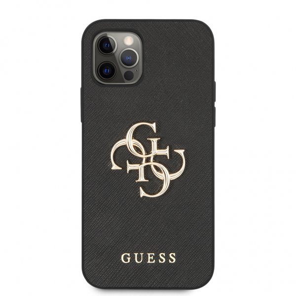 Guess iPhone 12/iPhone 12 Pro Cover 4G Logo Saffiano Sort