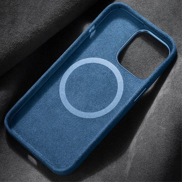 iPhone 12/iPhone 12 Pro Cover Alcantara MagSafe Grøn