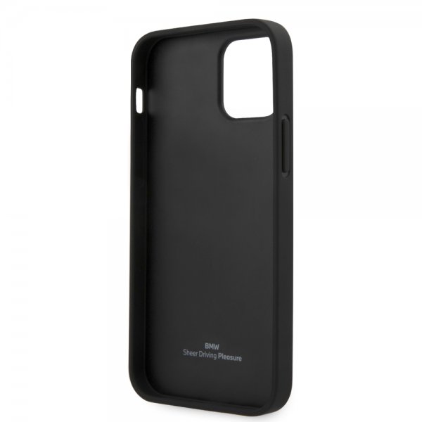 BMW iPhone 12/iPhone 12 Pro Cover Præget Logo Sort