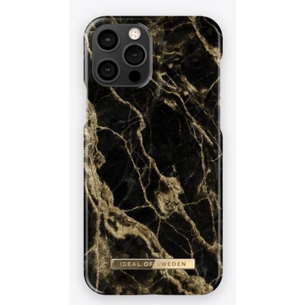 Ideal of Sweden iPhone 12/iPhone 12 Pro Cover Fashion Case Golden Smoke Marble