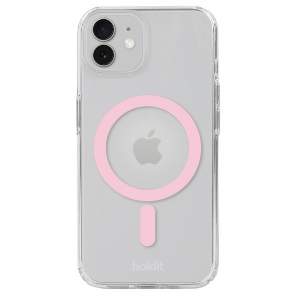 holdit iPhone 12/iPhone 12 Pro Cover MagSafe Cover Rosa Transparent
