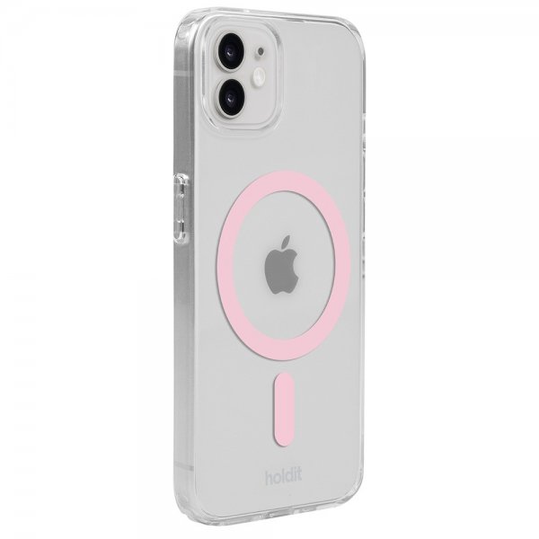 holdit iPhone 12/iPhone 12 Pro Cover MagSafe Cover Rosa Transparent