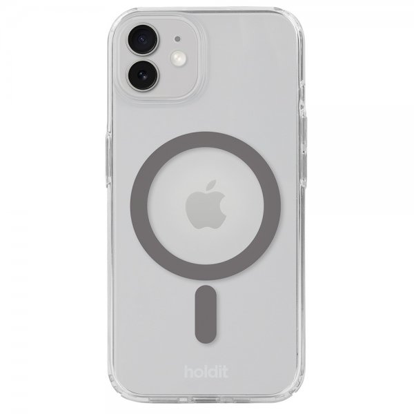 holdit iPhone 12/iPhone 12 Pro Cover MagSafe Case Space Gray Transparent