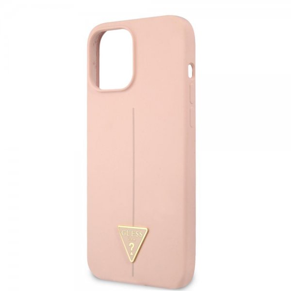 Guess iPhone 12/iPhone 12 Pro Cover Metal Triangle Rosa