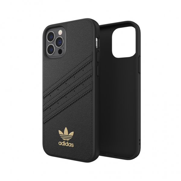 Adidas iPhone 12/iPhone 12 Pro Cover Støbt Etui PU Premium Sort