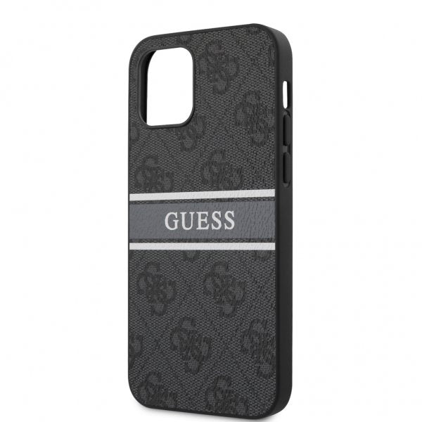 Guess iPhone 12/iPhone 12 Pro Cover Printed Stripe Grå