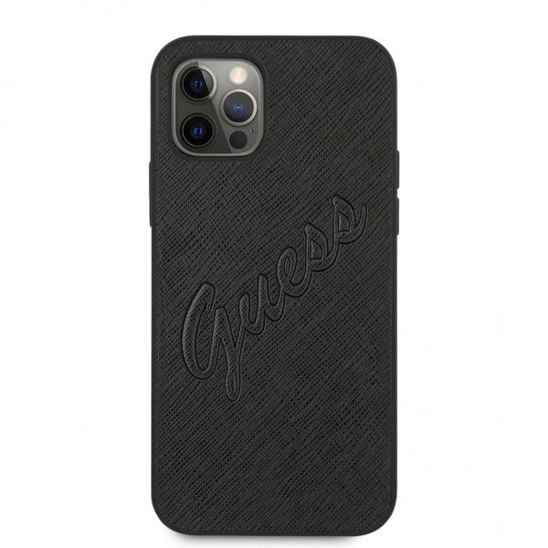 Guess iPhone 12/iPhone 12 Pro Cover Saffiano Vintage Script Sort