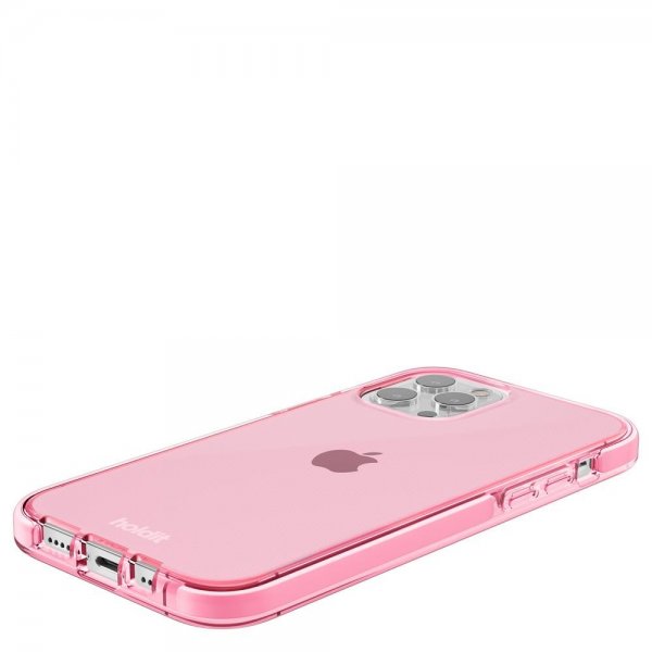 holdit iPhone 12/iPhone 12 Pro Cover Seethru Bright Pink