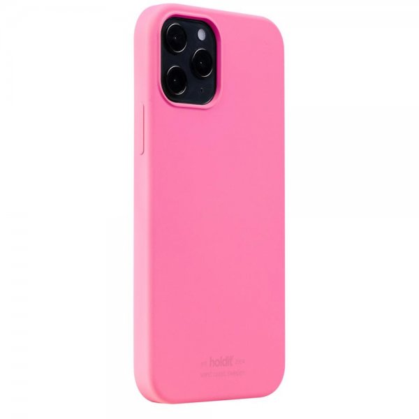 holdit iPhone 12/iPhone 12 Pro Cover Silikone Bright Pink