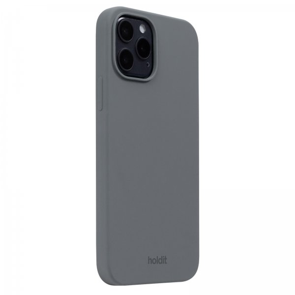 holdit iPhone 12/iPhone 12 Pro Cover Silikone Space Gray