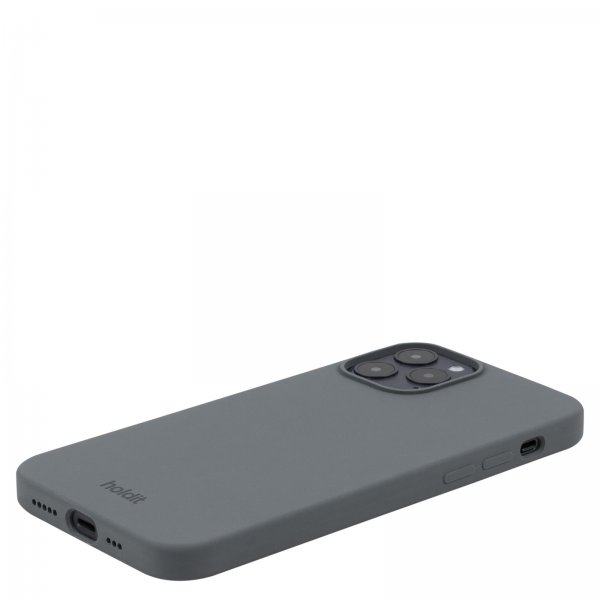 holdit iPhone 12/iPhone 12 Pro Cover Silikone Space Gray