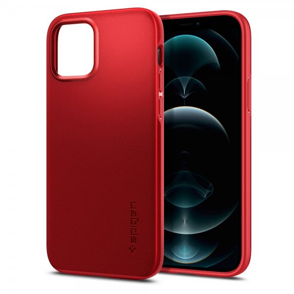 Spigen iPhone 12/iPhone 12 Pro Cover Thin Fit Rød