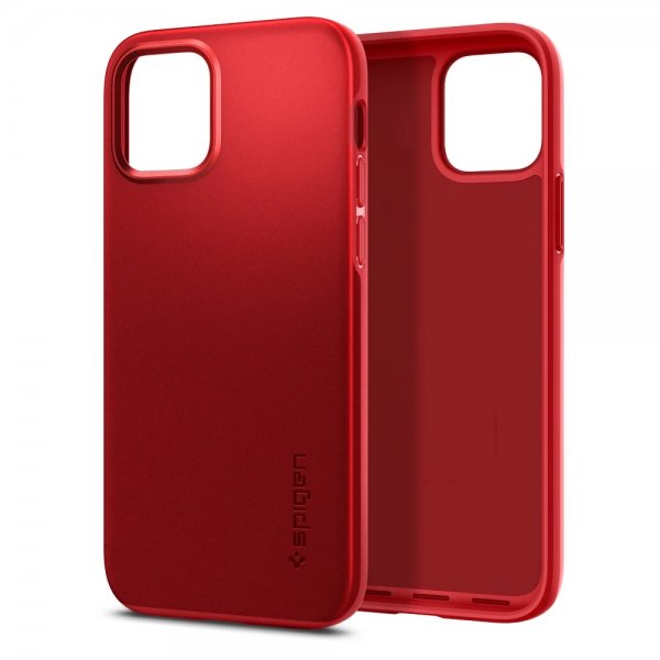 Spigen iPhone 12/iPhone 12 Pro Cover Thin Fit Rød