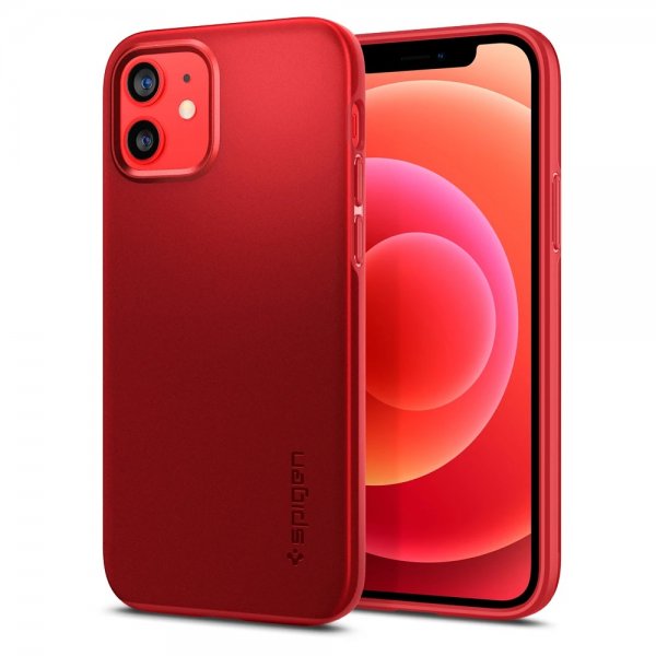 Spigen iPhone 12/iPhone 12 Pro Cover Thin Fit Rød