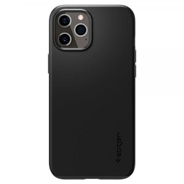 Spigen iPhone 12/iPhone 12 Pro Cover Thin Fit Sort