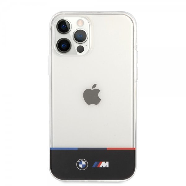 BMW iPhone 12/iPhone 12 Pro Cover Tricolor Stripe Transparent
