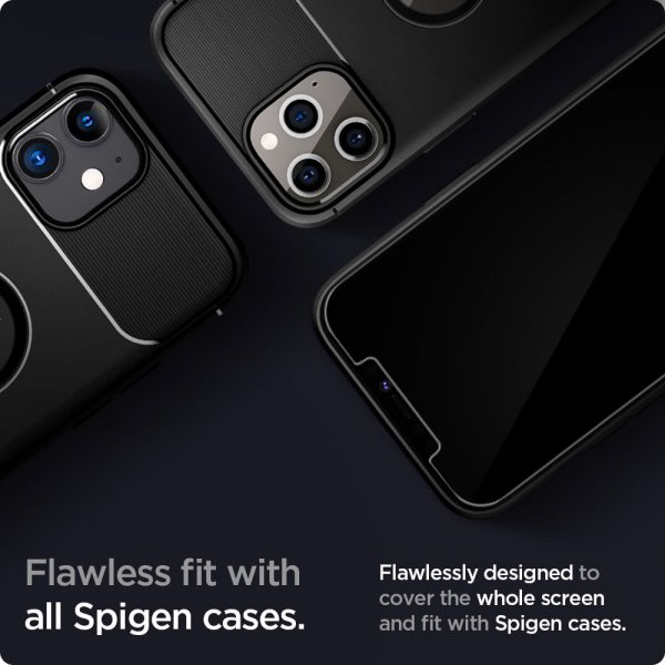 Spigen iPhone 12/iPhone 12 Pro Skærmbeskyttelse GLAS.tR EZ Fit 2-pak